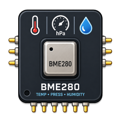 Sensor BME280 für eine Wetterstation zur Messung von Temperatur, Luftdruck und Luftfeuchtigkeit
